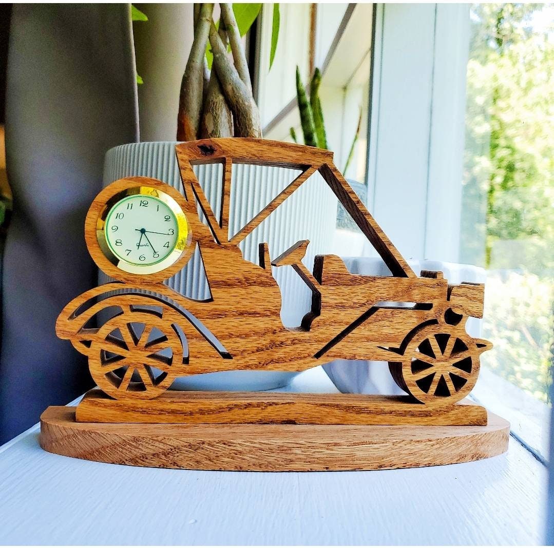 Wooden car clock