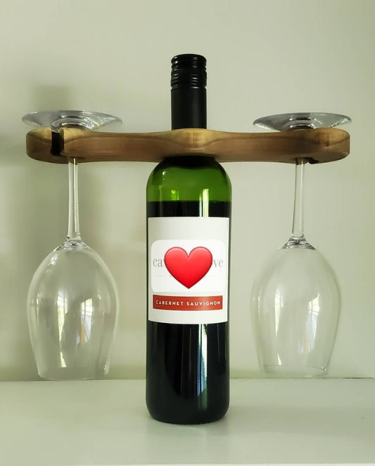 READY TO SHIP,Wine glass caddy, anniversary gift, wedding gift, wine gift