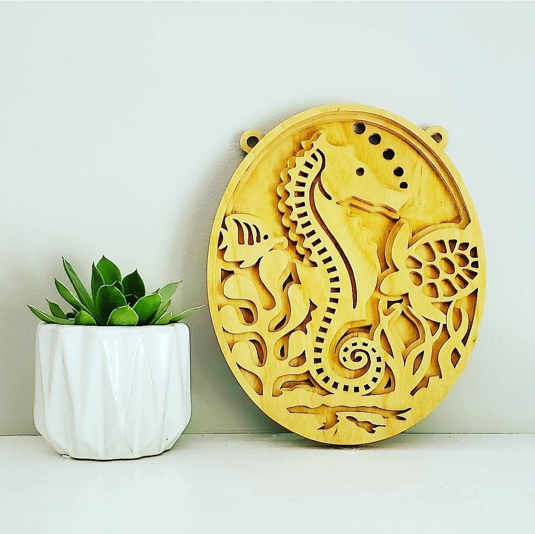 READY TO SHIP,Seahorse wall decor