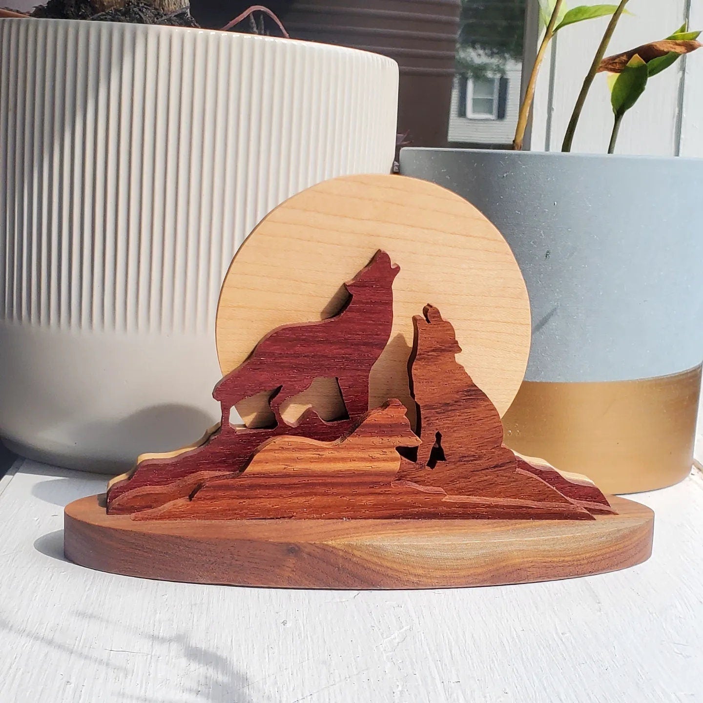 READY TO SHIP,Wolf decor, wooden gifts, Christmas gift, birthday gift